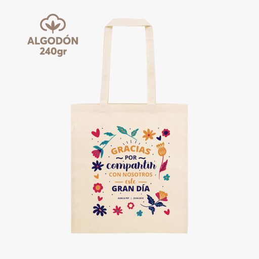 Bolsa algodón 240gr natural Transfer digital