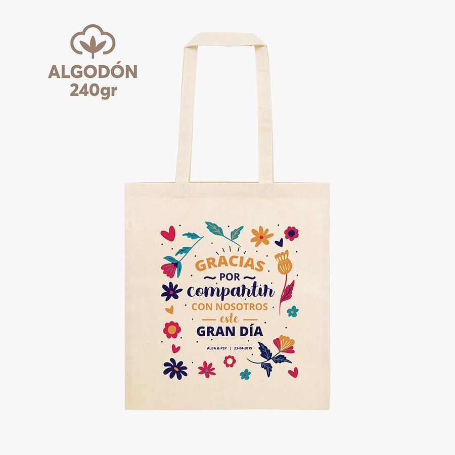 Bolsa algodón 240gr natural Transfer digital