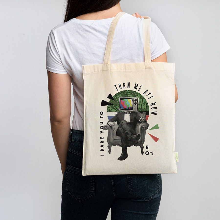 Bolsa algodón reciclado 180gr DTG - Imagen 2