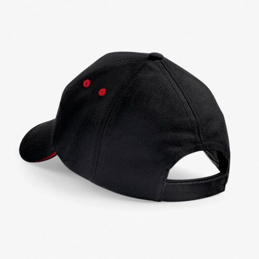 Alternative view of Gorra Beechfield 5 paneles con sándwich contrastado