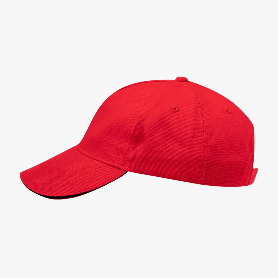 Gorra 5 paneles bicolor de algodón peinado - Imagen 3
