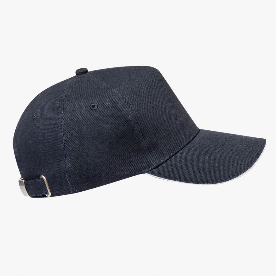 Gorra 5 paneles de algodón peinado 250gr y hebilla - Imagen 3