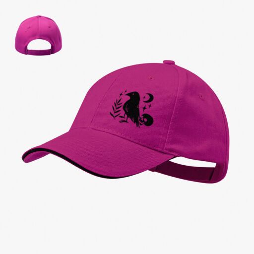 Gorra 6 paneles bicolor de algodón peinado