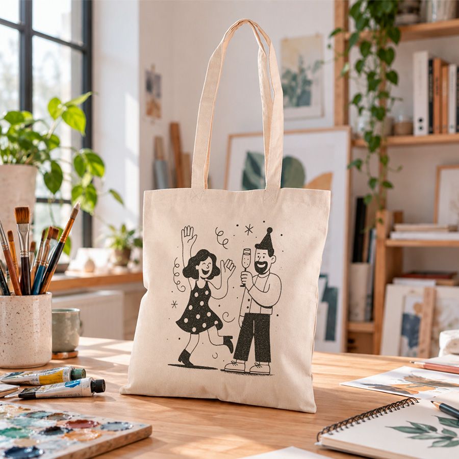Bolsa Kimood algodón canvas 310gr DTG - Imagen 2