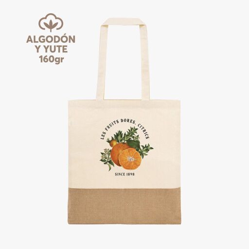 Bolsa algodón y yute 160gr DTG