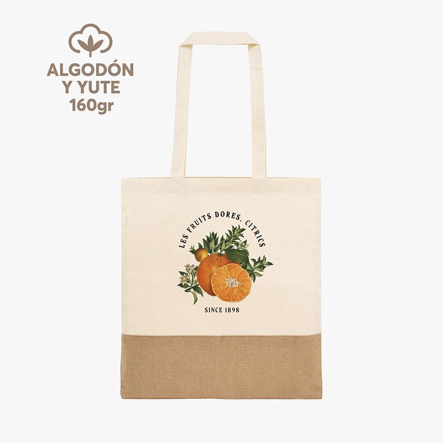 Bolsa algodón y yute 160gr DTG