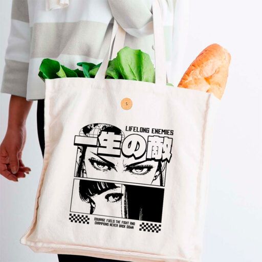 Alternative view of Bolsa ancha con botón 310gr Transfer digital