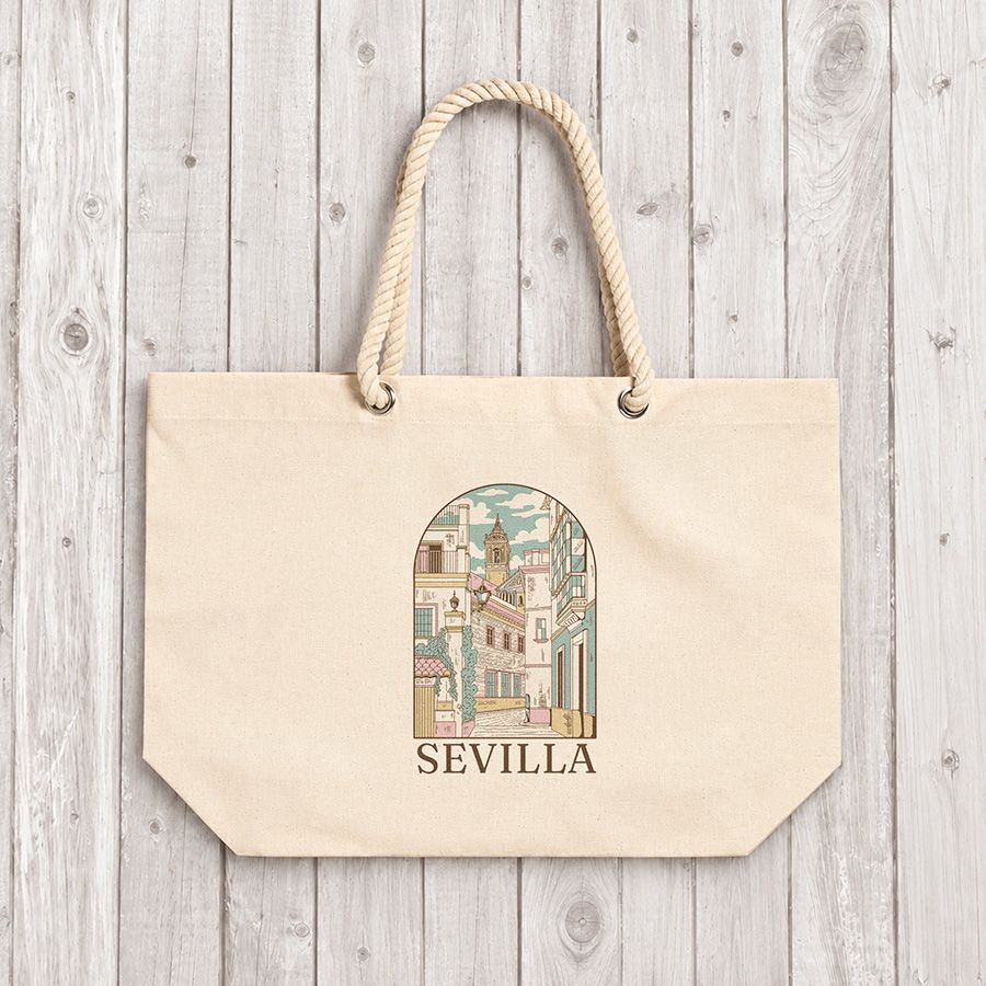 Bolsa ancha asa de cuerda 220gr DTG - Imagen 2
