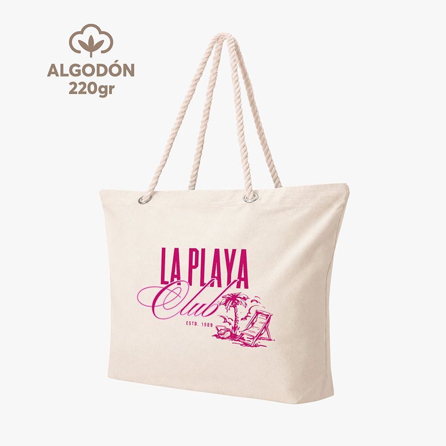 Bolsa ancha asa de cuerda 220gr Transfer digital