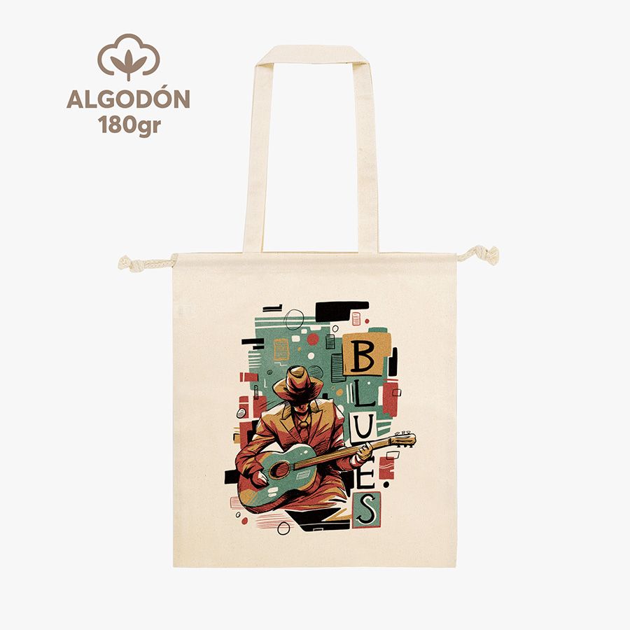 Bolsa algodón 180gr con cuerdas ajustables DTG
